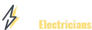 GP Electricians logo white text